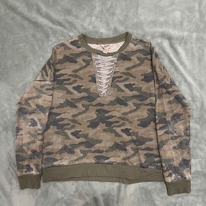 Arizona laced v neck sweatshirt